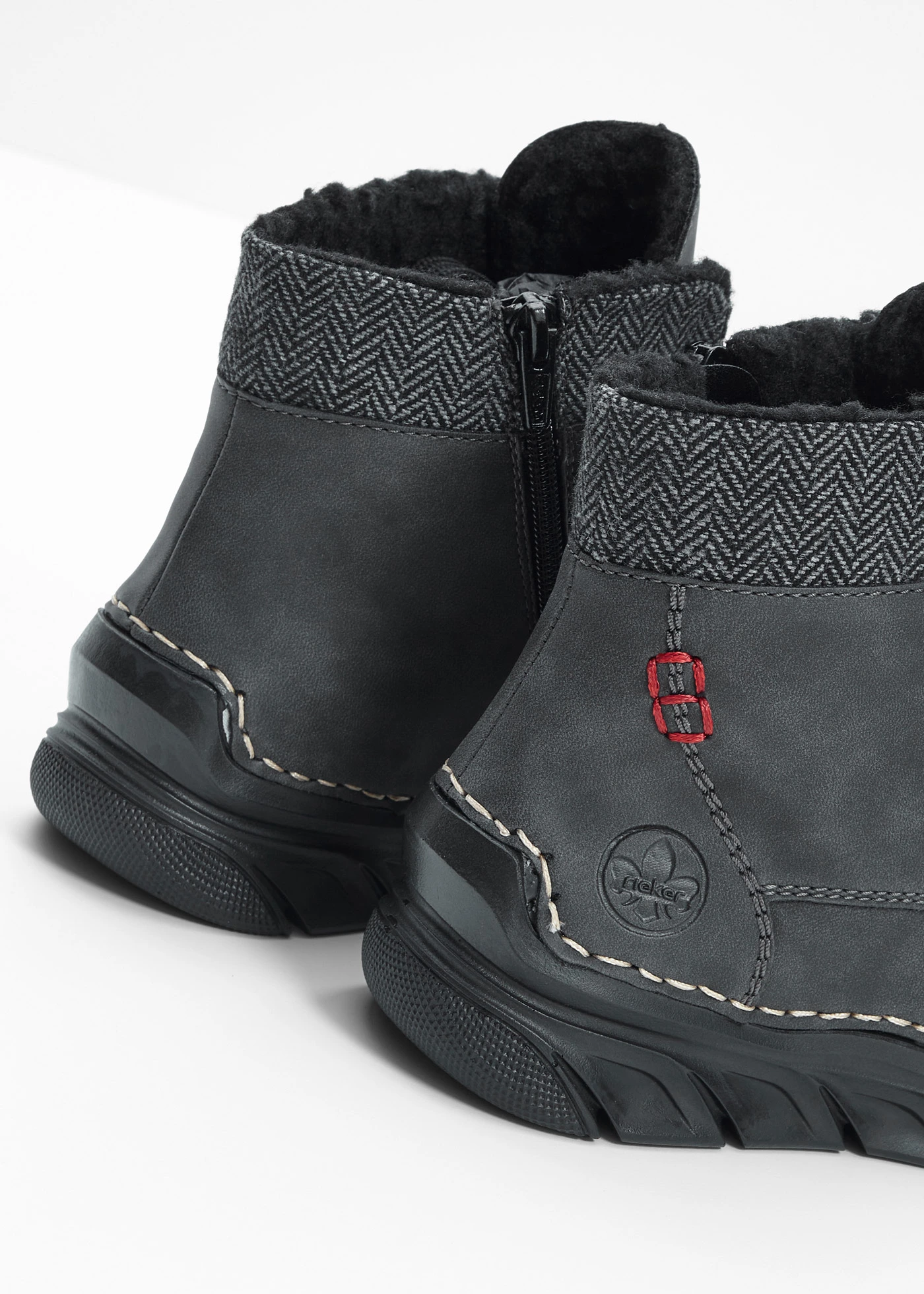 Šněrovací kotníková obuv značky Rieker • tmavě šedá • bonprix obchod