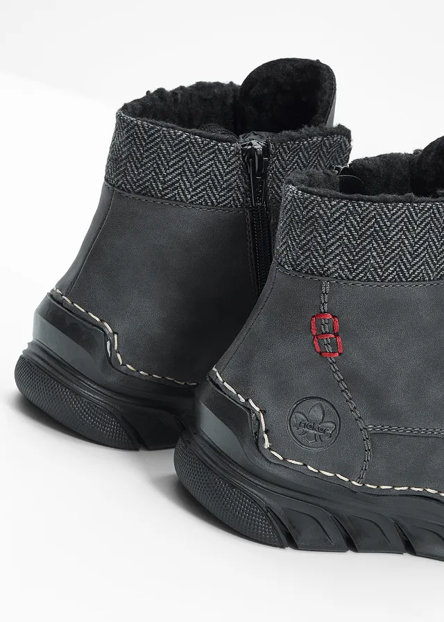 Boots lacées Rieker, Couleur: gris foncé