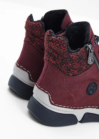 Šněrovací kotníková obuv Rieker • bordó • bonprix obchod