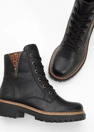 Gevoerde veterboots van Rieker • zwart • bonprix online shop