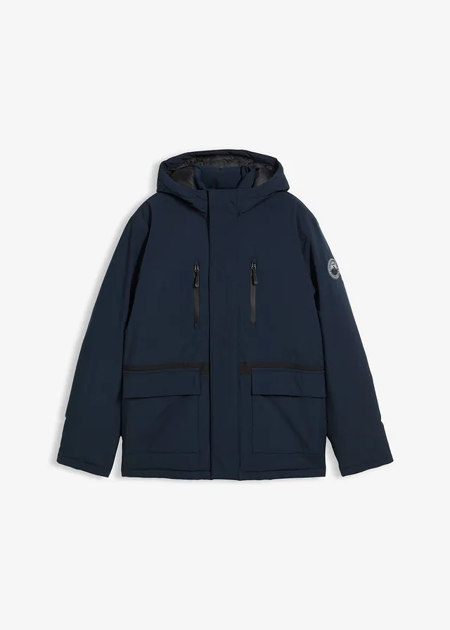 Parka d’hiver imperméable et coupe-vent, Couleur: bleu foncé
