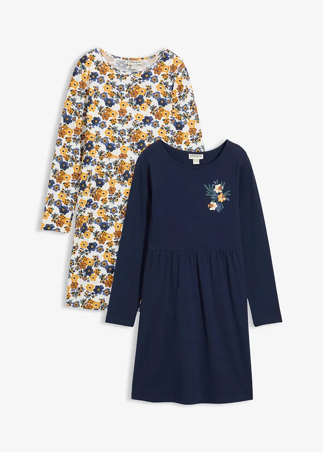 Rochie din jerse din bumbac organic 100% (set/2 buc.)