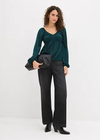 Blouse, Kleur: diepgroen