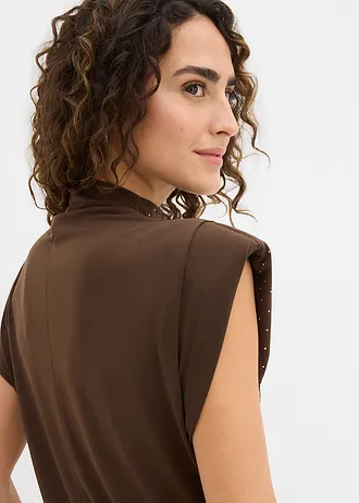 Top csillogó kövekkel • barna metallic • bonprix áruház