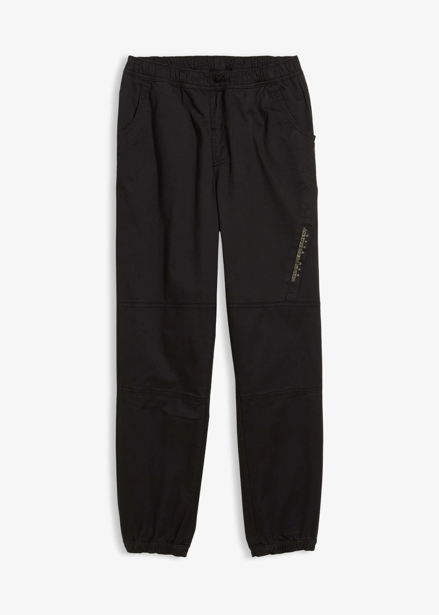 Jongens twill thermo instapbroek, loose fit • zwart • bonprix online shop