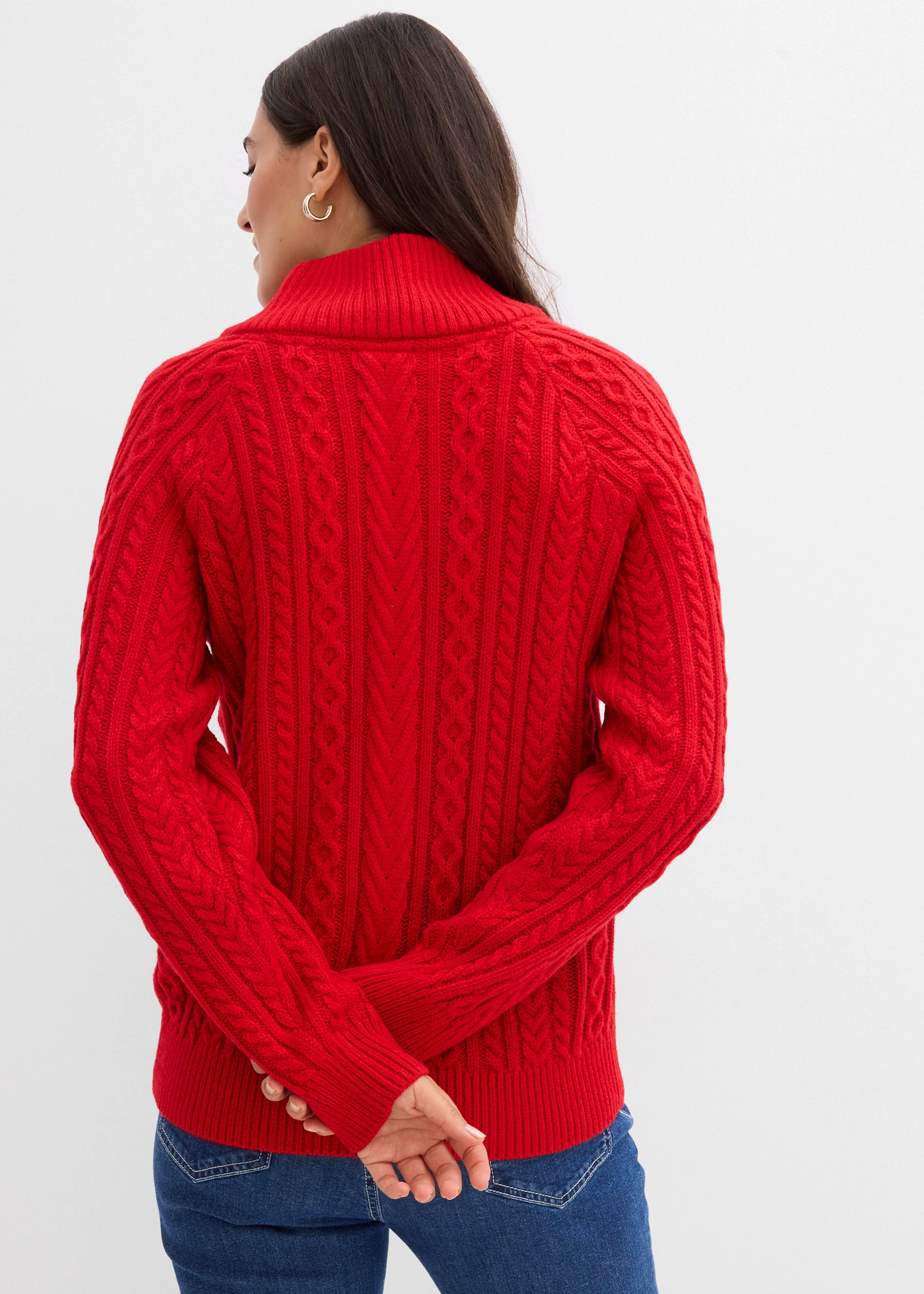 Sweter • czerwona salsa • sklep bonprix