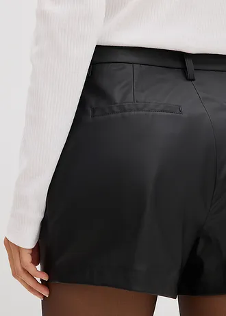 Pantaloni scurți din imitație de piele • negru • magazin bonprix