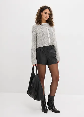 Korte imitatieleren short • zwart • bonprix online shop