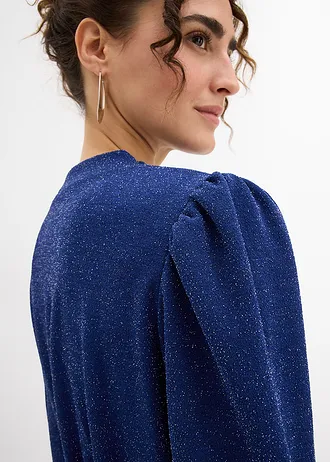 Glitterjurk van stevige interlockkwaliteit • middernachtblauw • bonprix online shop