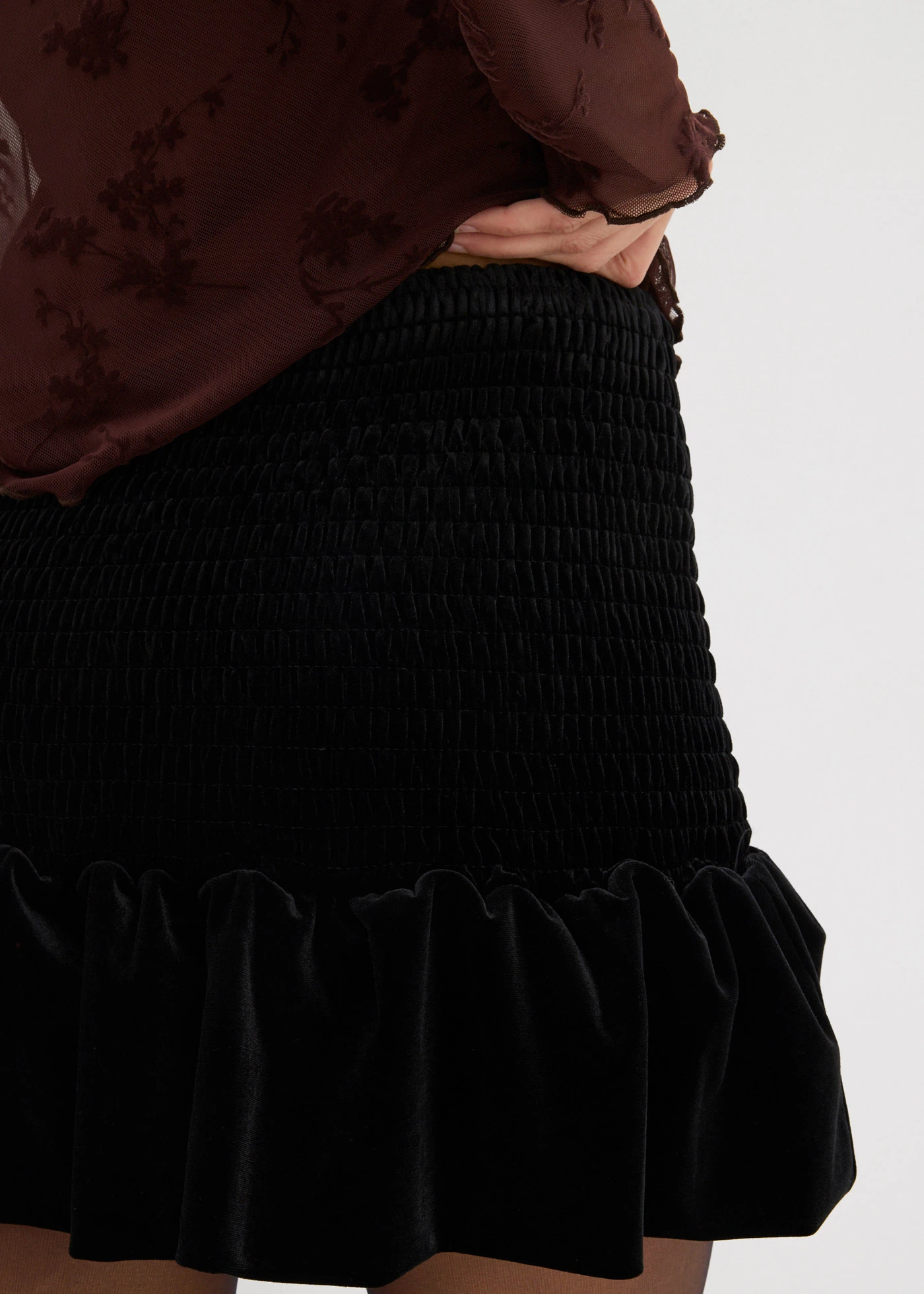 Ballonrok van zacht fluweel • zwart • bonprix online shop
