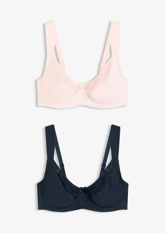 Sutien cu armătură, cu bumbac organic și dantelă (set/2 buc.)