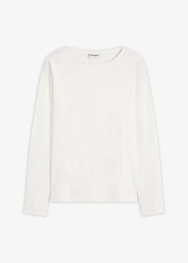 Bavlnené tričko s dlhým rukávom z popelínu