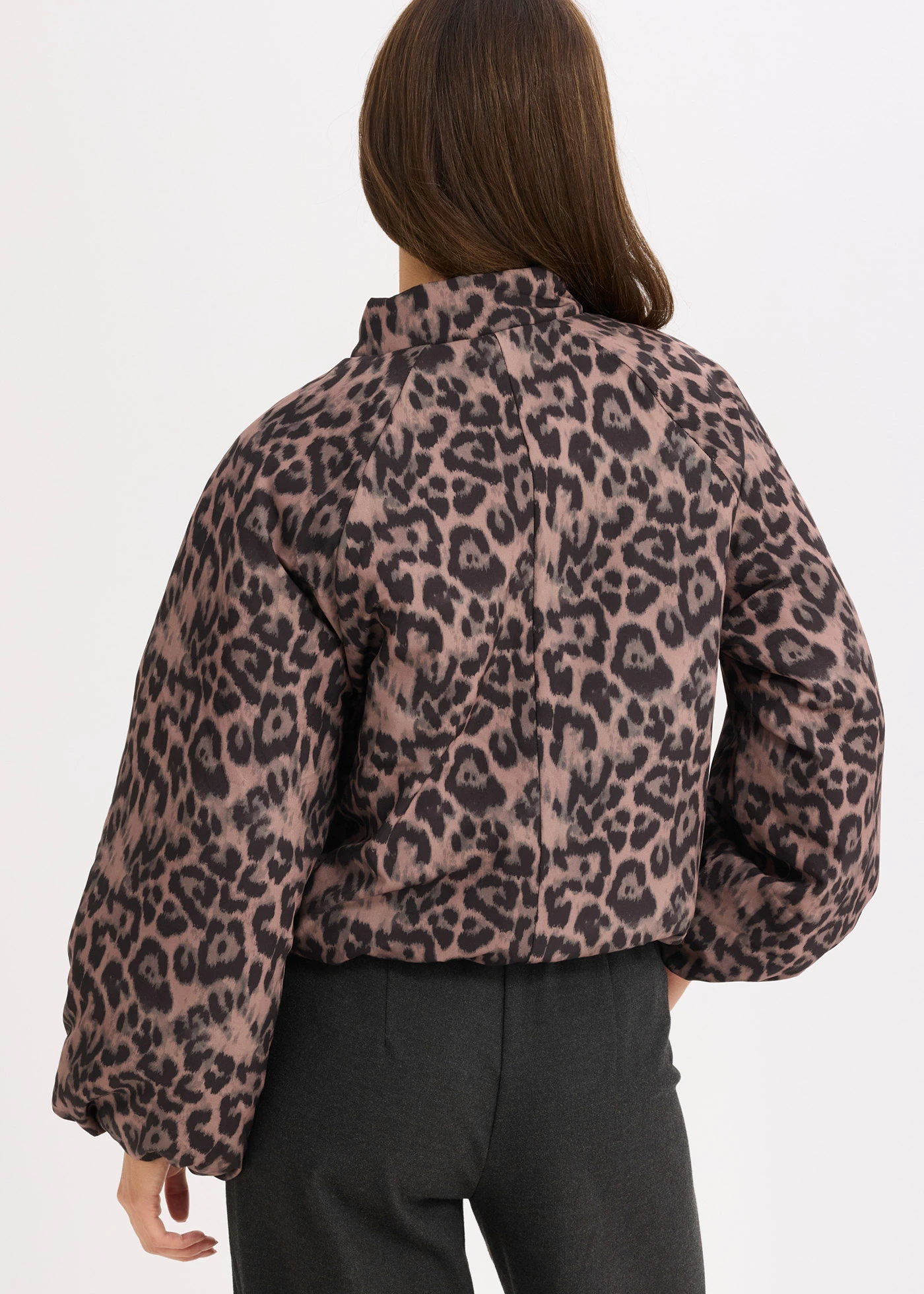 Gewatteerde bomber • bruin luipaardprint • bonprix online shop