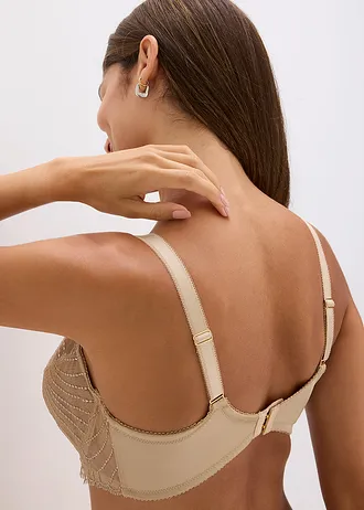 Soutien-gorge minimiseur avec broderies brillantes • camel • Boutique bonprix