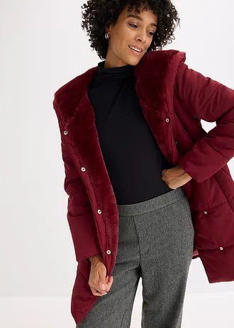 Doudoune avec doublure peluche • rouge rubis • Boutique bonprix
