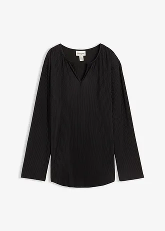 Plisowana bluzka • czarny • sklep bonprix