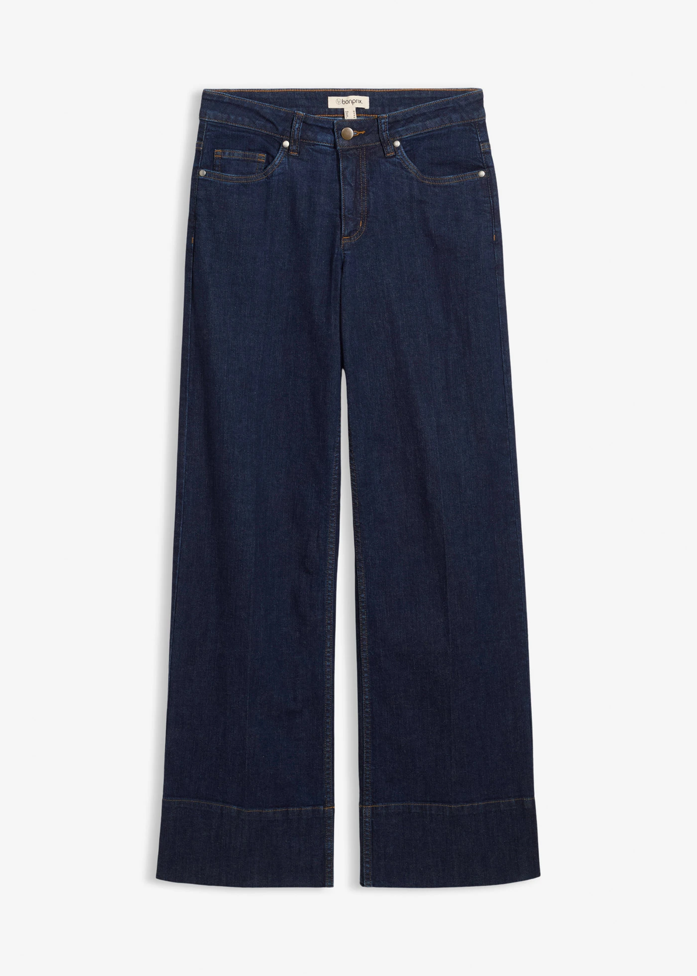 Jean Wide Leg taille mi-haute • bleu profond denim brut • Boutique bonprix