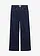 Jean Wide Leg taille mi-haute, Couleur: bleu profond denim brut