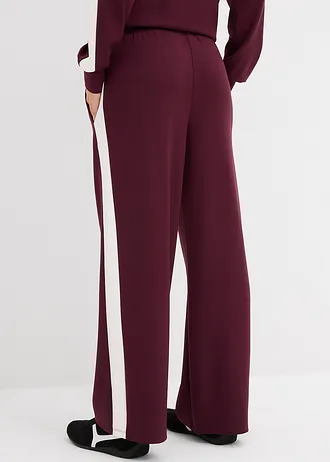 Sweatpants van interlock, Kleur: wijnrood
