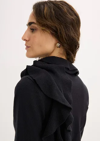 Fijngebreide trui in een soepele viscosemix • zwart • bonprix online shop