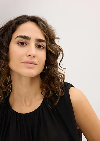 Tričko z jemné síťoviny • černá • bonprix obchod