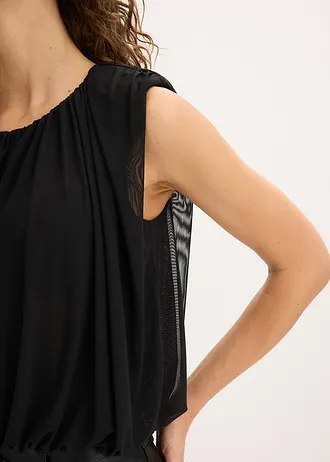 Tričko z jemné síťoviny • černá • bonprix obchod