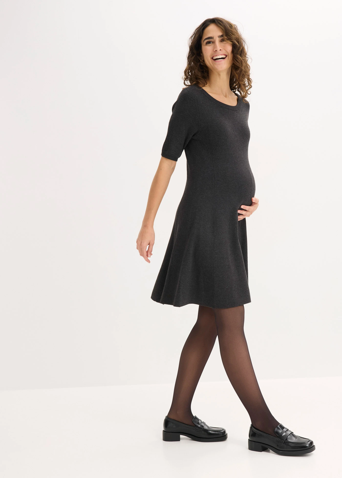 Collant de grossesse 50D chaud, aspect transparent • noir • Boutique bonprix