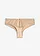 Slip brésilien avec broderies, Couleur: camel