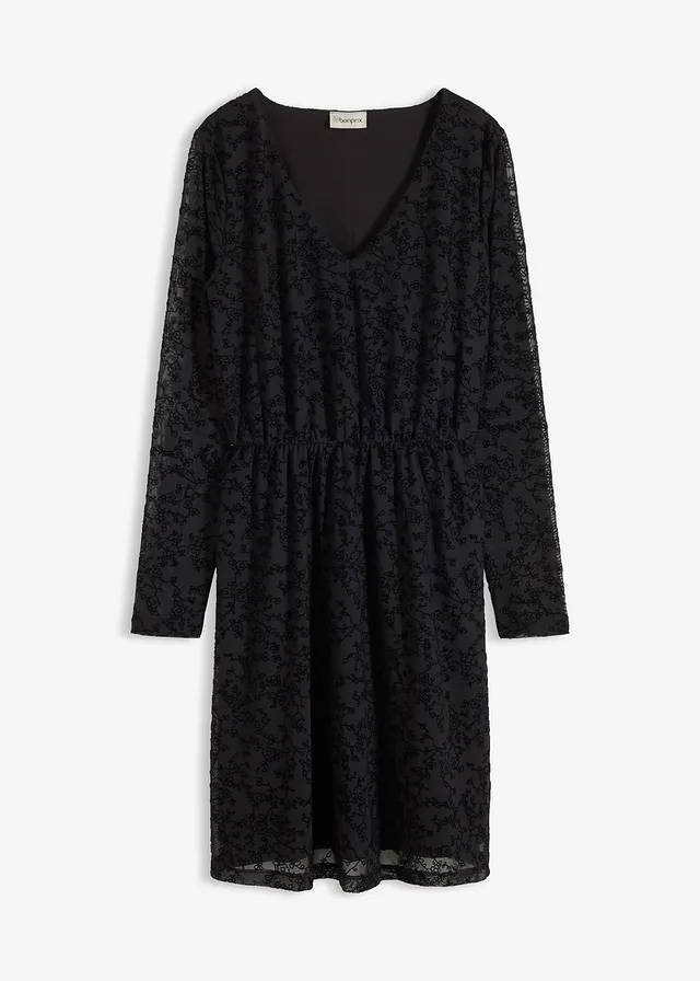 Jersey jurk van fluweel