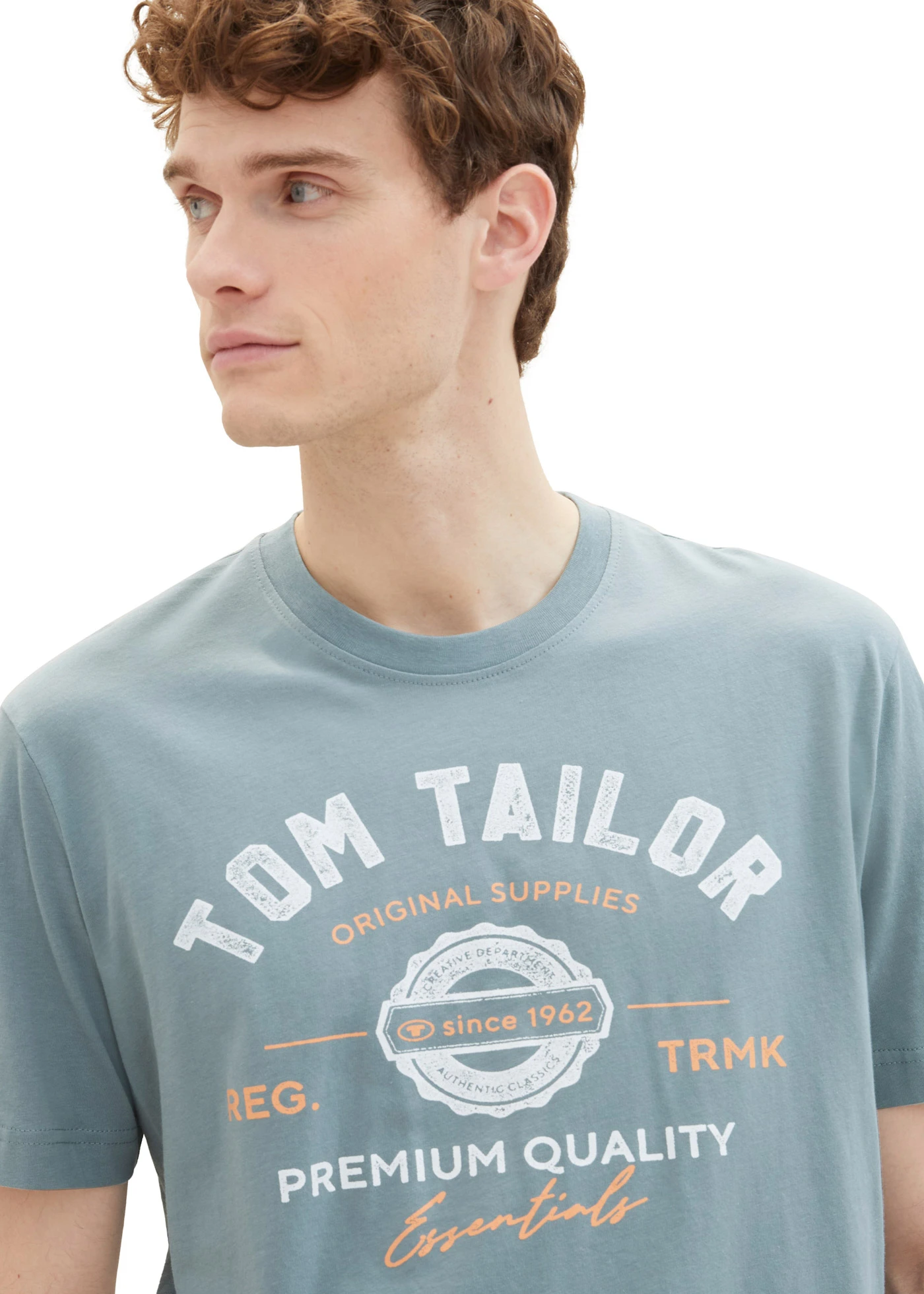 Tom Tailor póló • szürke-menta mintás • bonprix áruház