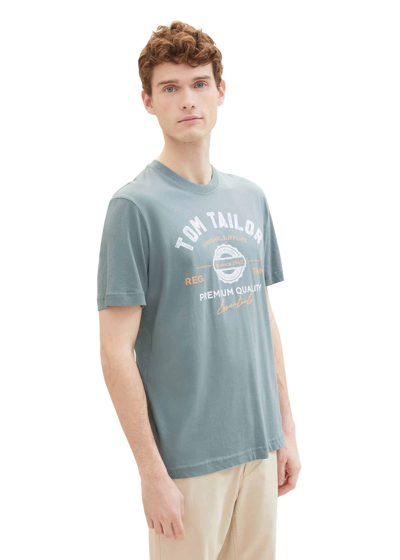 Tom Tailor póló • szürke-menta mintás • bonprix áruház