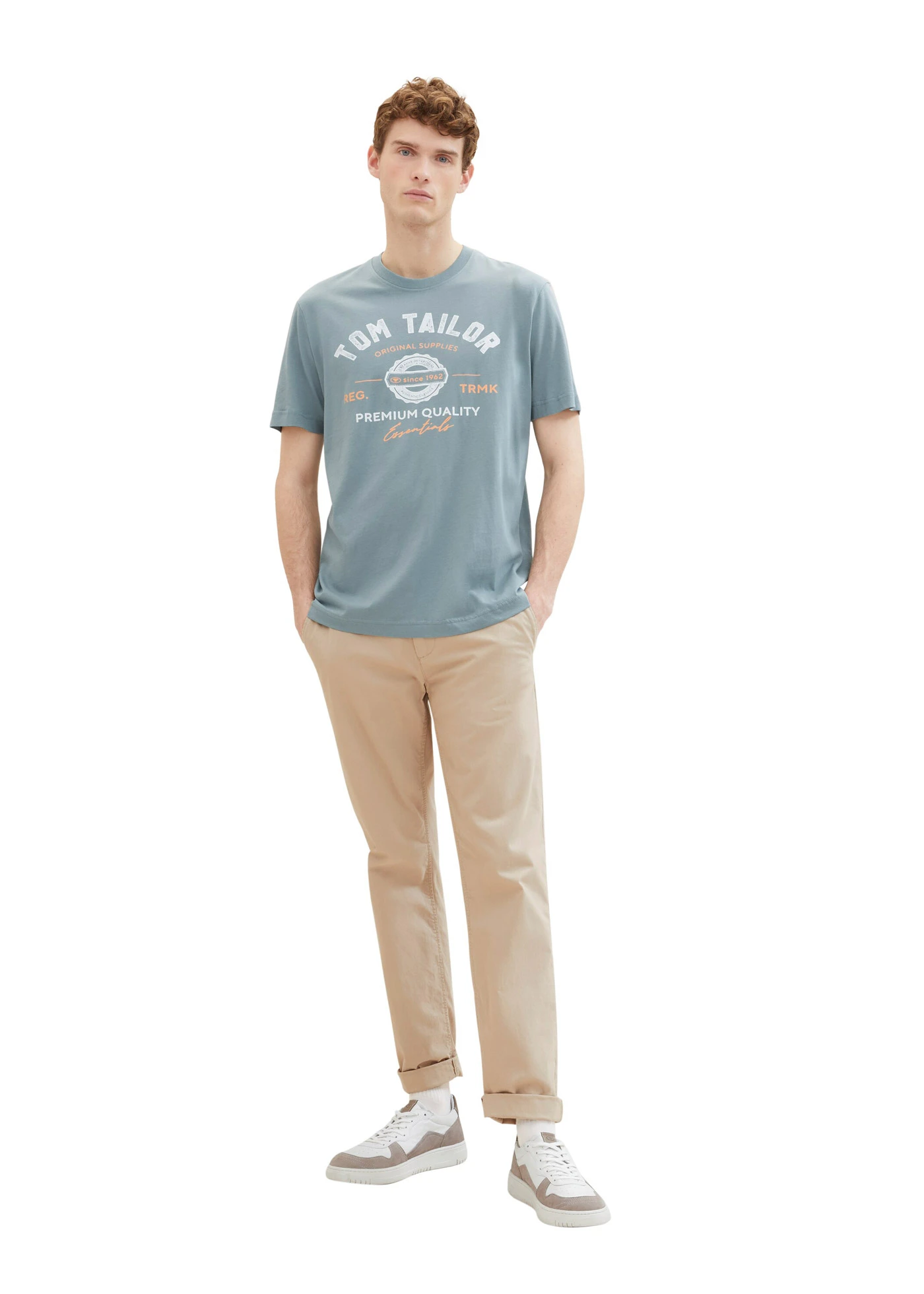 Tom Tailor póló • szürke-menta mintás • bonprix áruház