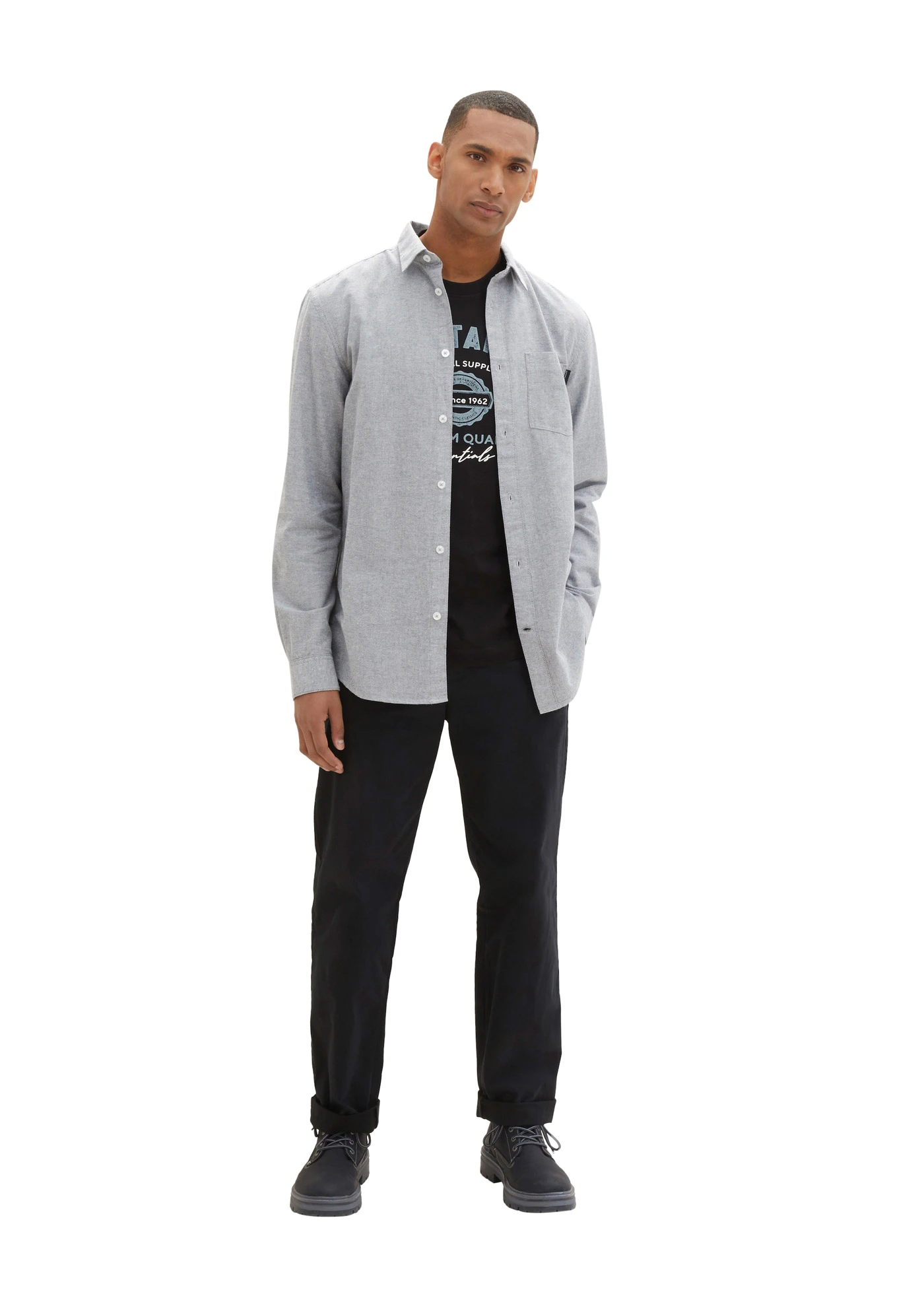 T-shirt Tom Tailor • noir imprimé • Boutique bonprix