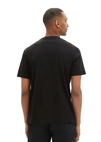 T-shirt Tom Tailor • noir imprimé • Boutique bonprix