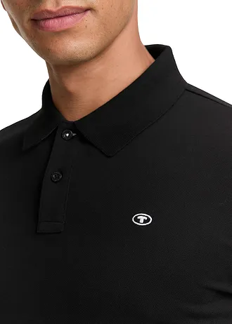 Polo manches longues Tom Tailor • noir • Boutique bonprix