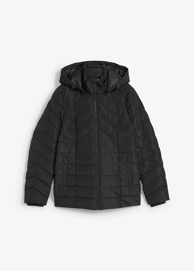 Doudoune légère avec capuche amovible • noir • Boutique bonprix