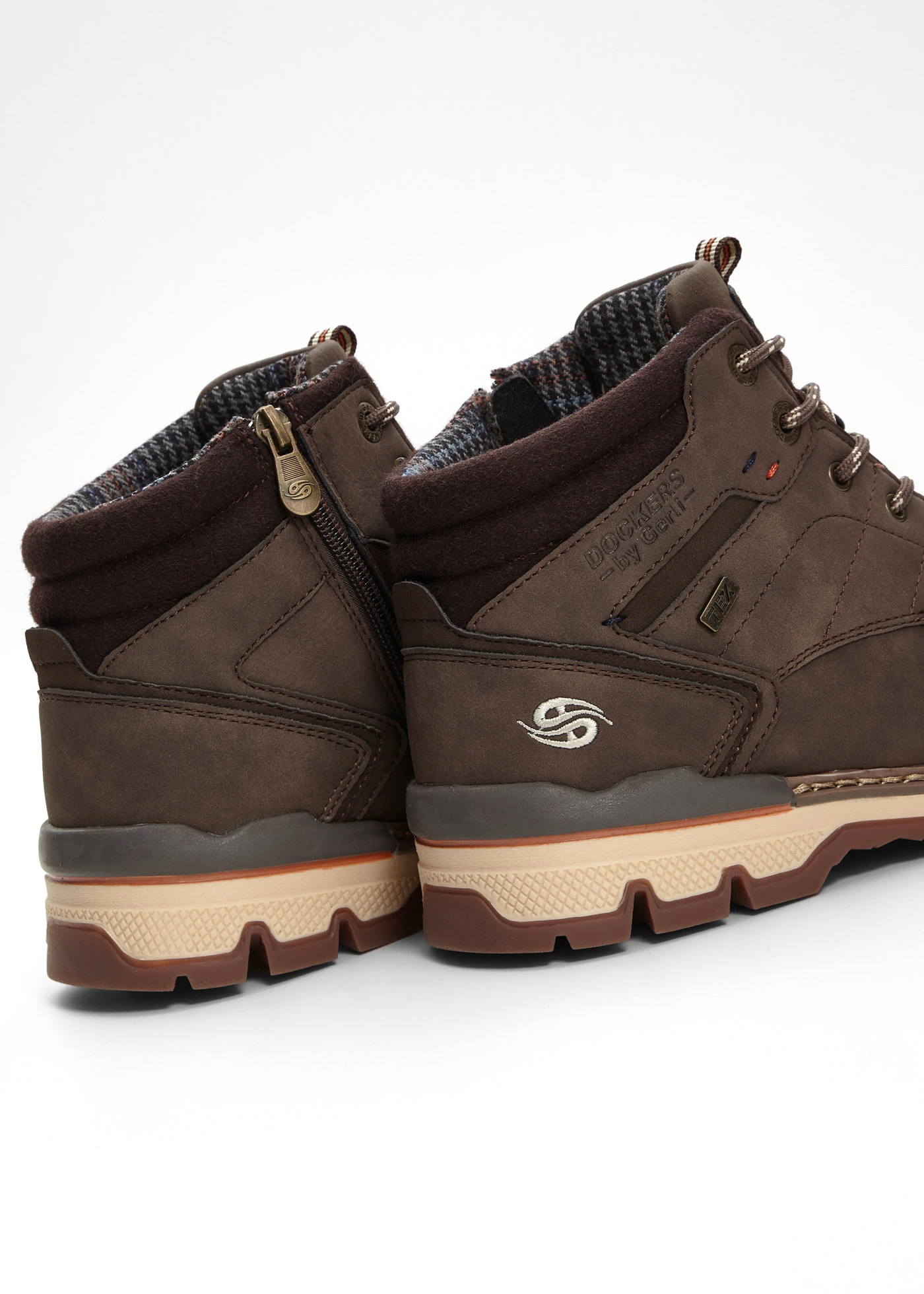 Šněrovací kotníková obuv Dockers by Gerli • hnědá • bonprix obchod