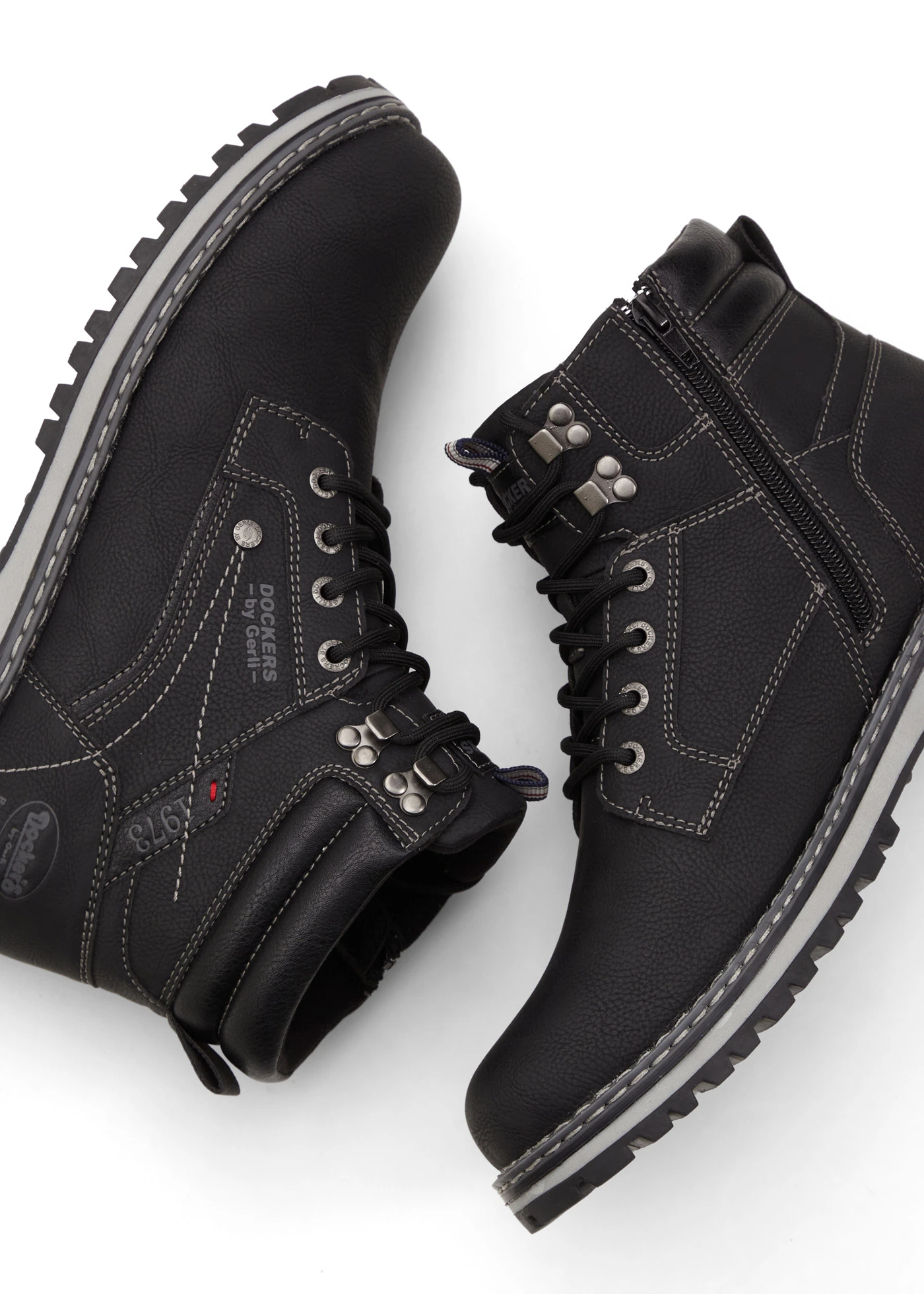 Šněrovací boty Dockers by Gerli • černá • bonprix obchod