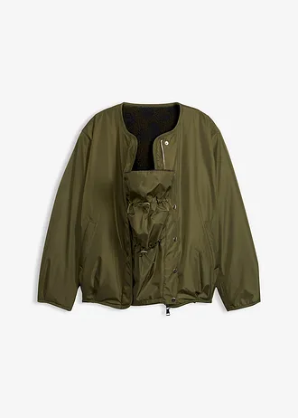 Těhotenská bunda bomber s nosicí vsadkou, 4 v 1 • tmavě olivovo-tmavě modrá • bonprix obchod