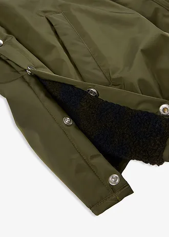 Oboustranná bunda bomber s nosicí vsadkou, 4 v 1 • tmavě olivovo-tmavě modrá • bonprix obchod