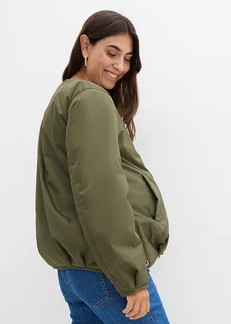 Oboustranná bunda bomber s nosicí vsadkou, 4 v 1 • tmavě olivovo-tmavě modrá • bonprix obchod