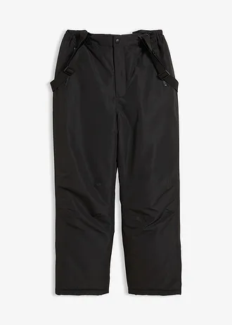 Pantalon de ski imperméable à bretelles, doublure chaude • noir • Boutique bonprix