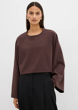 Cape à manches longues • marron foncé • Boutique bonprix