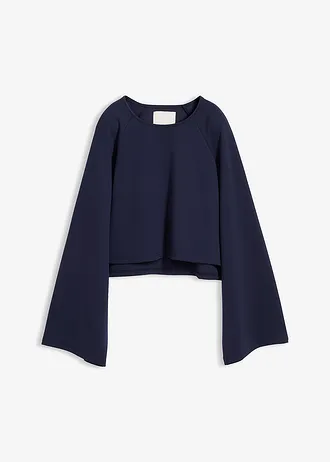 Cape shirt met lange mouwen, Kleur: donkerblauw