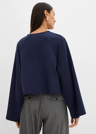 Cape shirt met lange mouwen, Kleur: donkerblauw