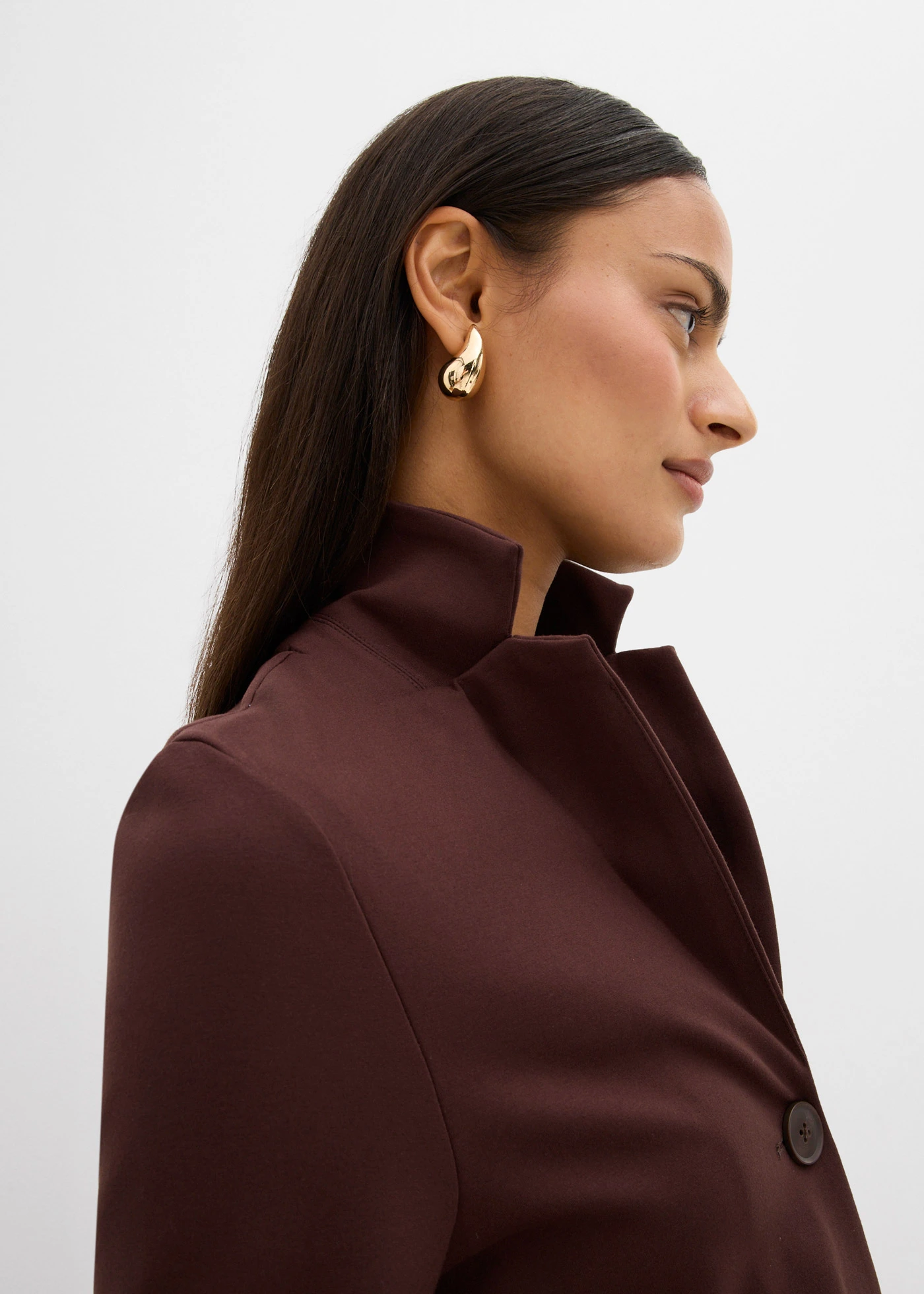 Blézer Punto di Roma anyagból • sötétbarna • bonprix áruház