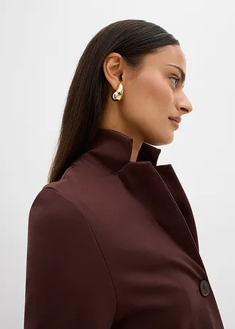 Blézer Punto di Roma anyagból • sötétbarna • bonprix áruház