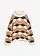 Coltrui met patroon, Kleur: naturel/camel/koperkleur/leisteengrijs
