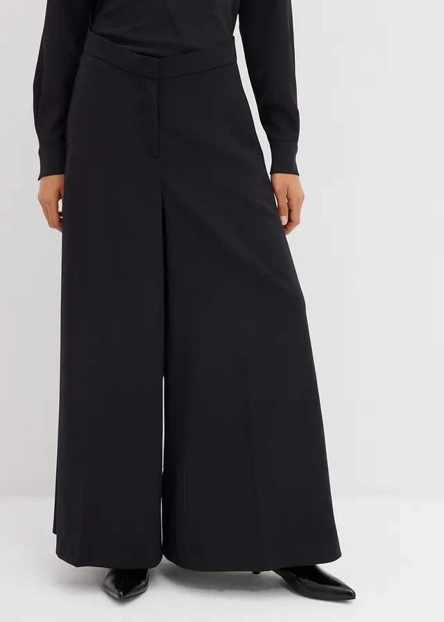 Pantalon large et fluide avec taille élastiquée • noir • product-page.page-title-suffix