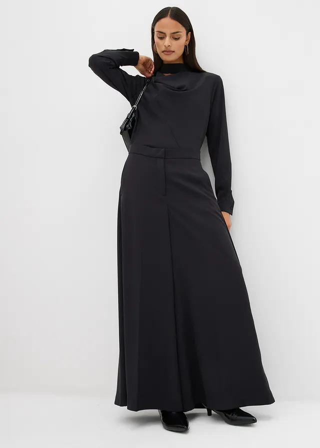 Pantalon large et fluide avec taille élastiquée • noir • product-page.page-title-suffix